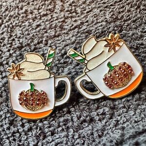 🧡☕️*RARE*NOVELTY*SEASONAL*(SUGARFIX) Pumpkin Spice Latte Earrings 🧡☕️